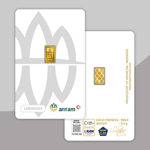Emas Logam Mulia Antam 0.5 Gram